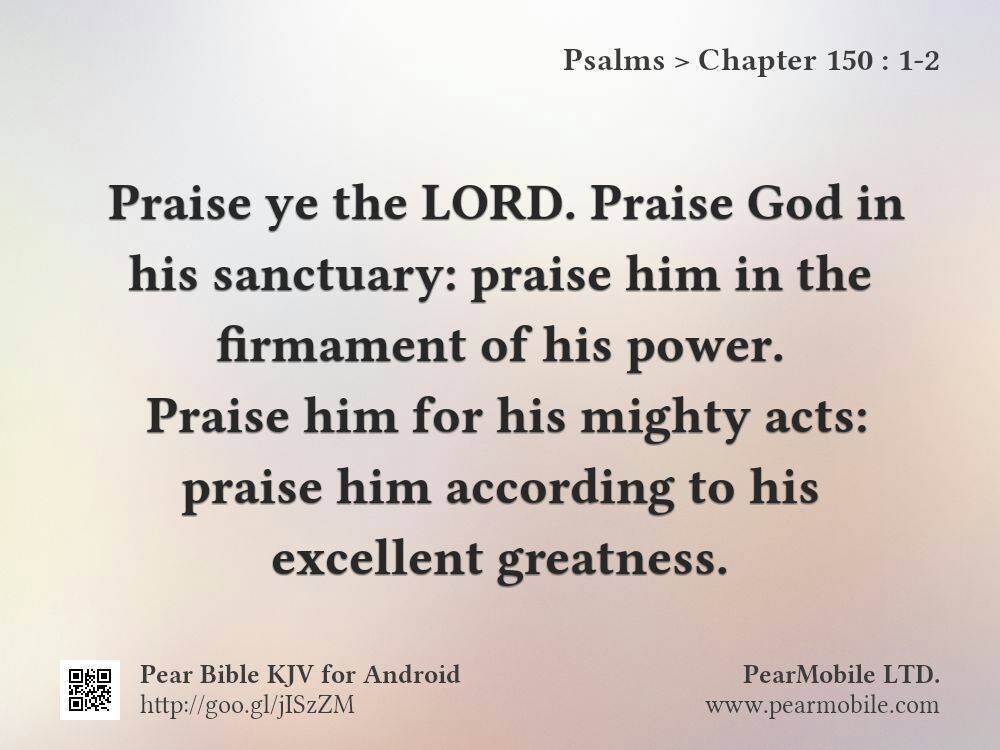 Psalms, Chapter 150:1-2